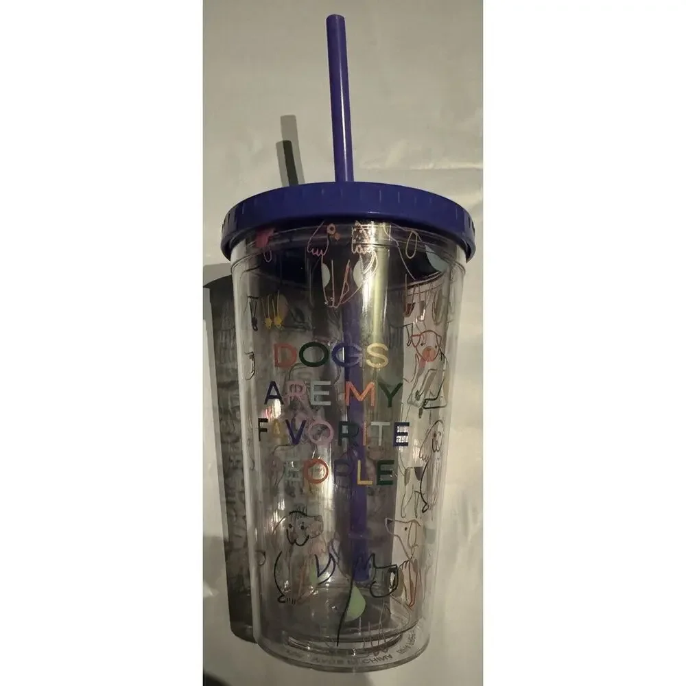 Dog Person Parker Lane Tumbler Cup Straw Dog Are My Favorite People BPA free NEW